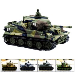 Cheerwing 1:72 German Tiger Panzer Tank Remote Control Mini RC tank with Sound, Rotating Turret and Recoil Action When Cannon Artillery Shoots