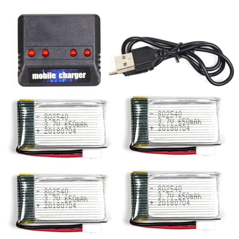 3.7V 5 in1 Lipo Battery USB Charger Adapter for Syma X5 X5C X5C-1 RC Quadcopter 