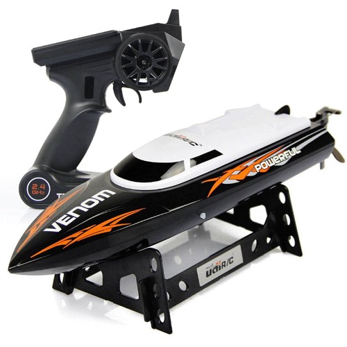 Cheerwing RC Racing Boat for Adults High Speed Electronic Remote Control Kids, Black/orange