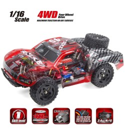 Cheerwing REMO Rocket RC Truck 1:16 2.4Ghz 4WD Remote Control Car High Speed Off-road Short Course Truck